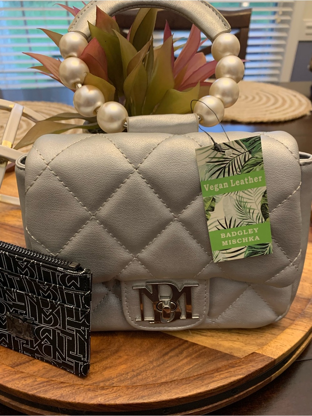 BADGLEY MISCHKA MINI Handbag and credit card wallet vegan leather NEW WITH TAGS - Picture 2 of 15